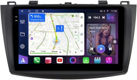 Магнитола для Mazda 3 BL, Axela 2009-2013 - FarCar 034M монитор 9.5" QLED на Android 14, TS18, CarPlay, 4G SIM-слот