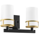 731627 Бра CERO 2х40W E14 ЧЕРНЫЙ/ЗОЛОТО/БЕЛЫЙ
