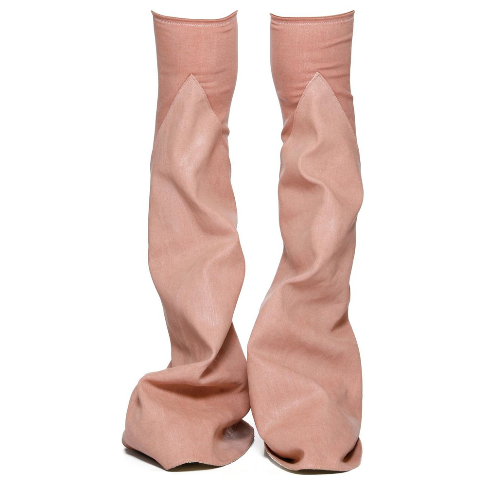 Rick Owens DRKSHDW Denim Over the knee Boots Women"s Pink