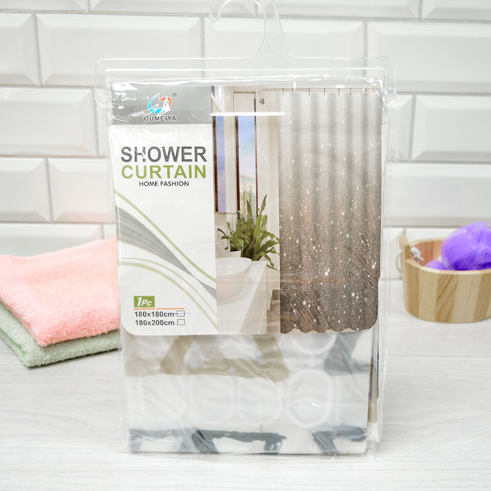 Штора для ванной 180*180см, PEVA, NNOA22