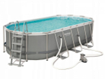 Бассейн каркасный Oval Pool Set овальный 549*274*122 см+ 3 аксессуара Bestway (56710)