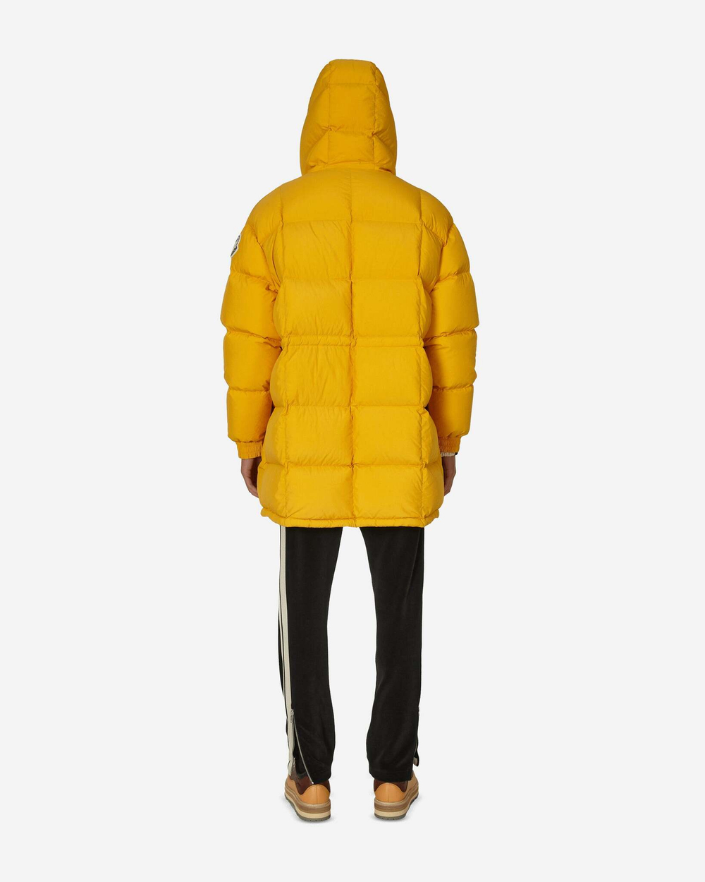 Moncler Genius Длинный Пуховик Palm Angels Pentaflake Желтый