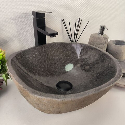 Раковина из речного камня RS-64873 38*36*15 0855