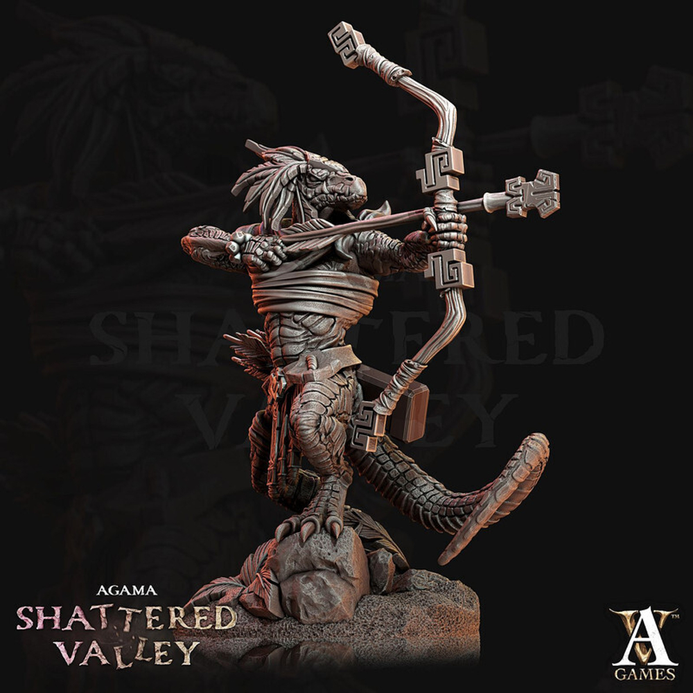 Grand Alliance Order  Seraphon Lizardmen Skinks Сцинк лучник миниатюра для dnd, днд, pathfinder, фентези, Настольная игра, НРИ, Варгейм, РПГ