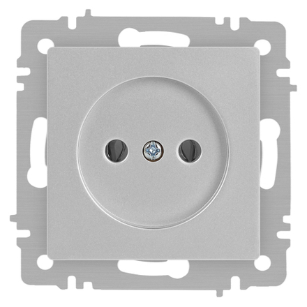 Розетка Intro Accent 6-201-03 2P 16А-250В IP20 СУ AL/CU алюминий