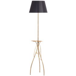 Светильник напольный торшер Нимфея с абажуром Сити-2 Черный