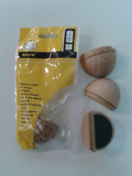 Отбойник двери под дерево (пол) 25мм самокл. "Aspro" Орех