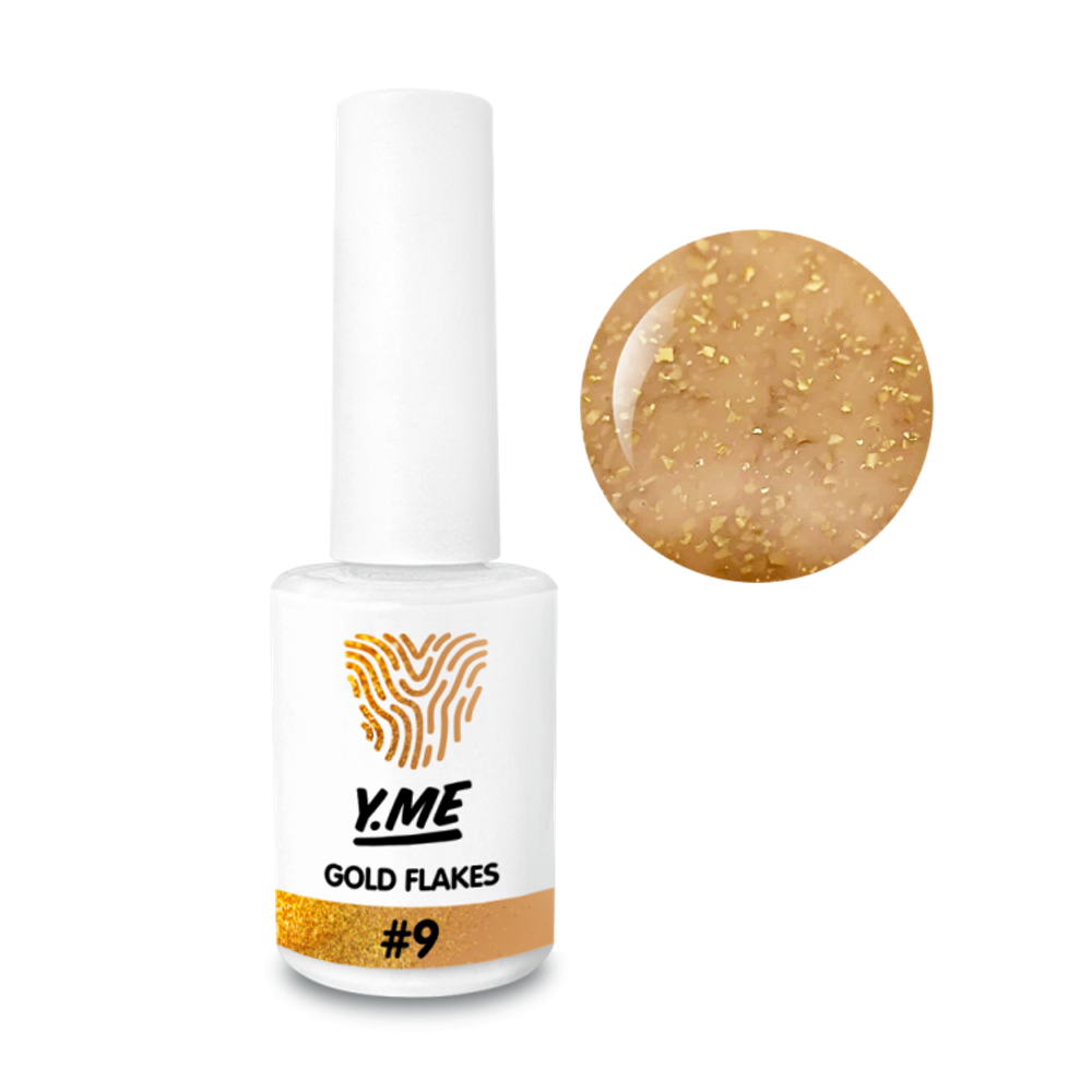 Y.me Гель-лак Gold Flakes 09