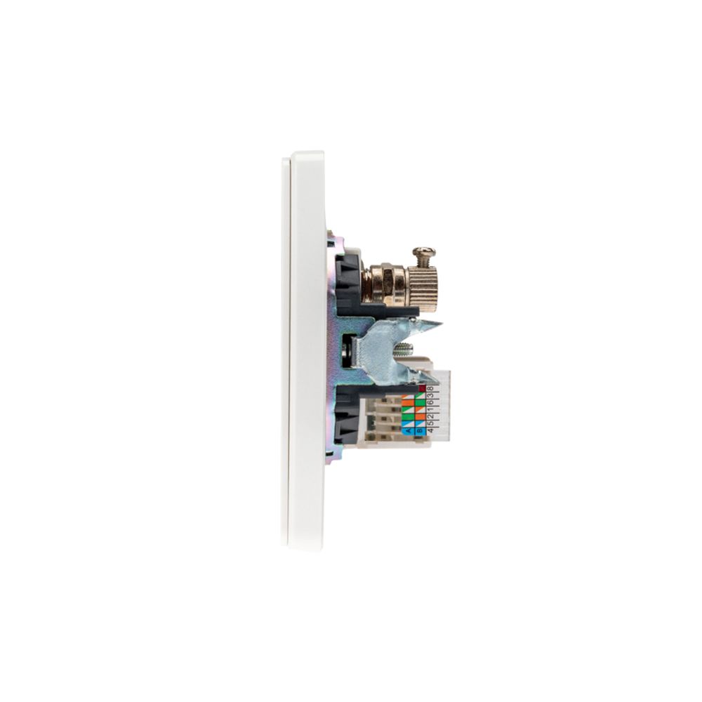 Розетка ROUND компьютерная RJ45 кат6 + TV с/у перламутр KRANZ