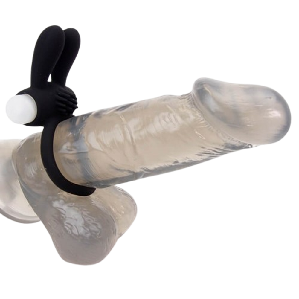 Эрекционное кольцо с вибрацией и ушками зайчика Power Rabbit clit cockring