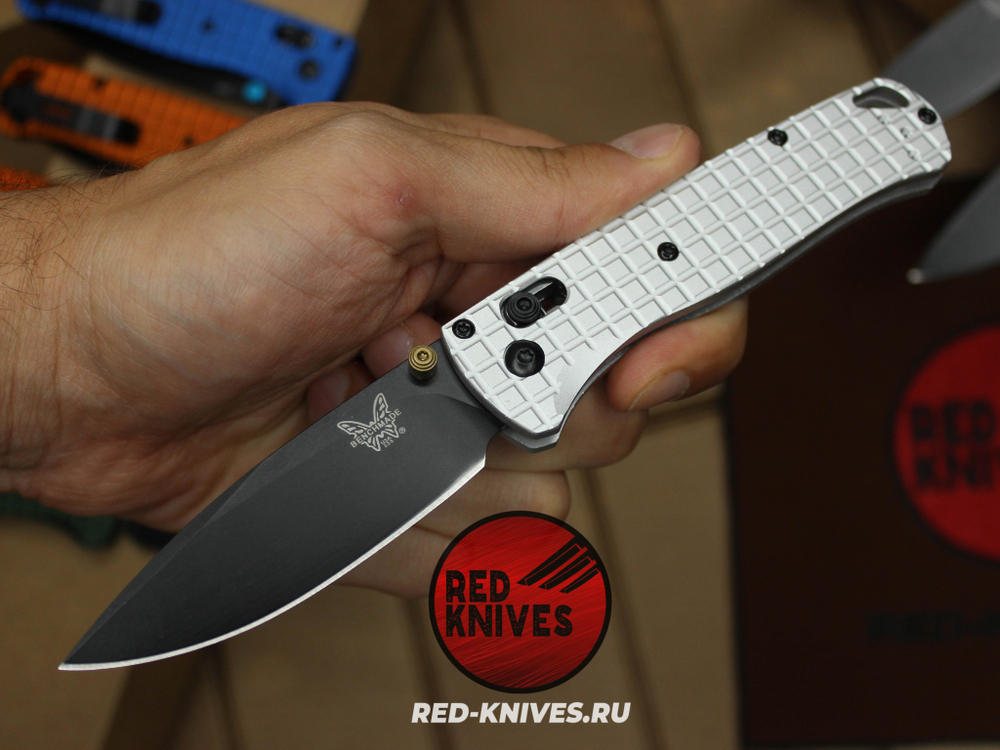 Нож Benchmade 535 Алюминий Frag A+++ - белая рук., черный клинок RK/Н64