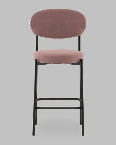 Стул Полубарный Бриф DD велюр пыльно-розовый