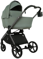 Детская коляска Pituso Teffy 4 в 1 с автокреслом Baesa Black с базой Sage Green/Graphite