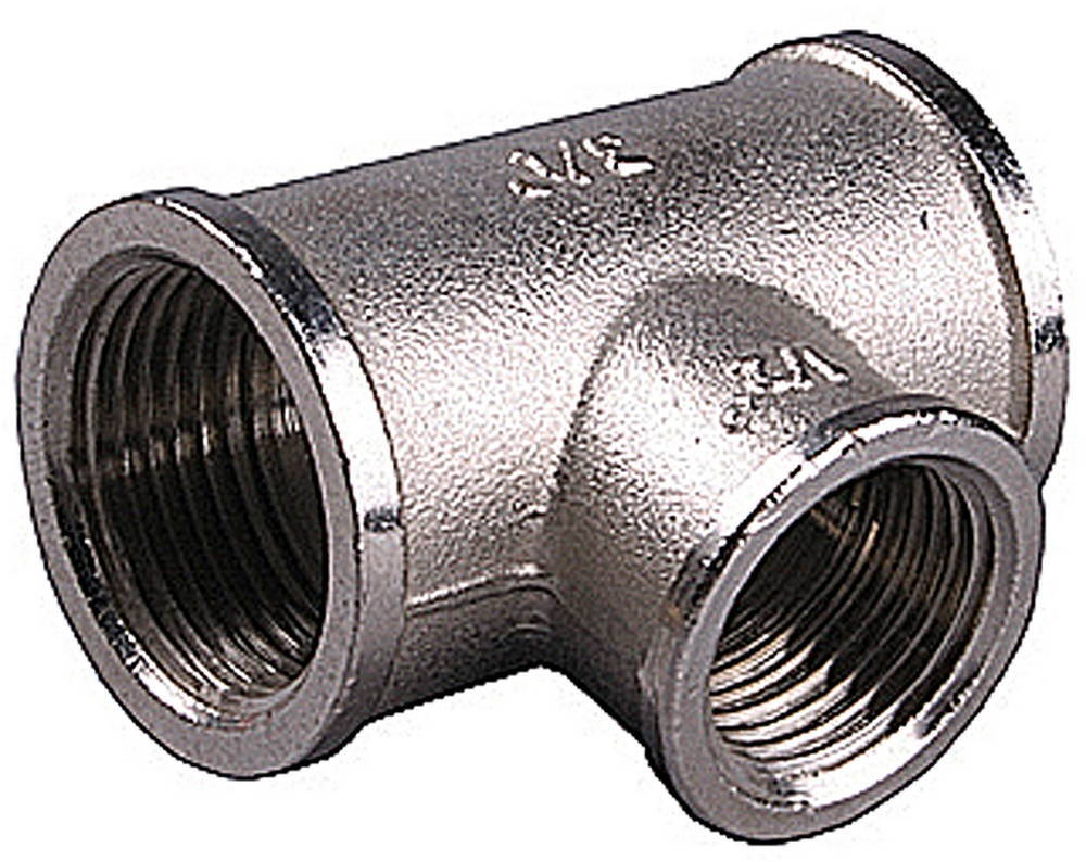 Тройник GENERAL FITTINGS переходной, никелированная латунь, г/г/г, 3/4″-1/2″-3/4″