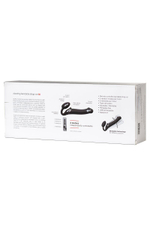 Черный безремневой вибрострапон Silicone Bendable Strap-On - size M (Цвет: черный)