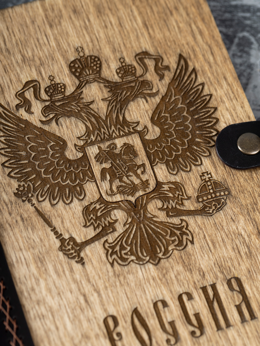 Блокнот из дерева "Россия" А5