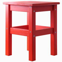 Табурет «Одвар» 33×33×45 см, деревянный, красный, массив сосны, IKEA