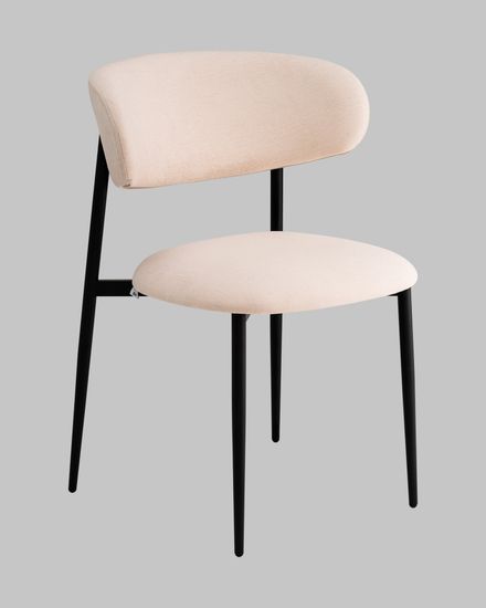 Стул Kirbi велюр молочный