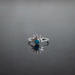 Кольцо СОЛНЦЕ, серебро/опал