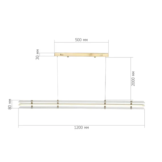 SL6245.223.01 Светильник подвесной ST-Luce золотистый/Прозрачный LED 1*30W 4000K FAGY