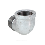 Угольник проходной чугун оц Ду 20 (3/4") ВР/НР Fittex PLUS