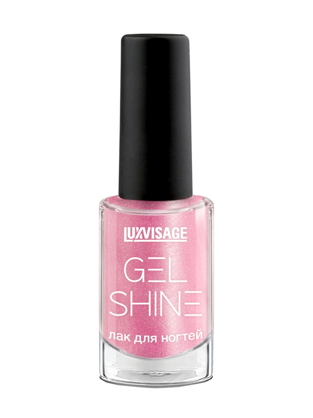 "LUXVISAGE GEL SHINE" Лак для ногтей тон 107 РОЗОВЫЙ С СЕРЕБРИСТЫМ ШИММЕРОМ 9 мл