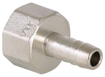 Штуцер для шланга Valtec 1/2" х 20 мм ВР с внутренней резьбой латунный никелированный VTr.654.N.0420