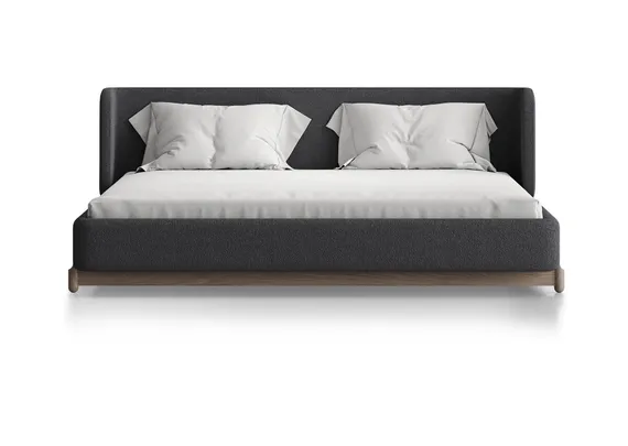 Кровать Basic спальное место 180*200 см (серый, букле)