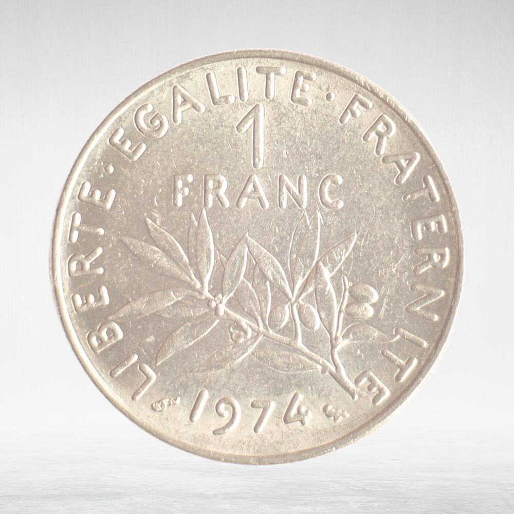 France, 1 Franc 1974 - Signature "O. Roty", VF