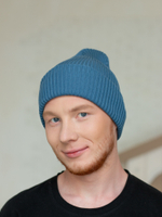 Шапка вязаная деми (Индиго) МУЛА