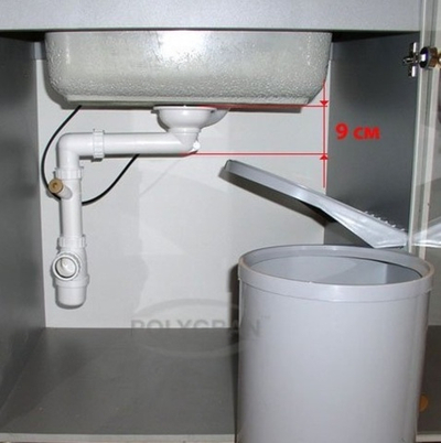 Комплект сливной арматуры с дистанционным управлением, одинарный