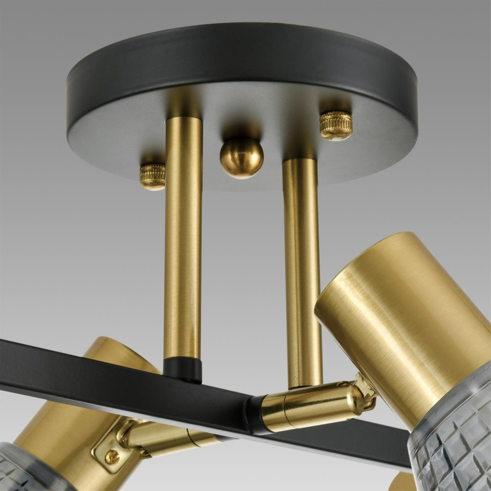 8044/6C MODERNI LN25 186 черный, латунь/дымчатый металл/стекло Люстра потолочная Е14 6*40W 220V ANRIYA