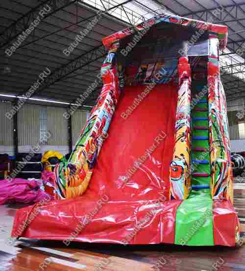 Надувная горка "Граффити", 8*4*7 м