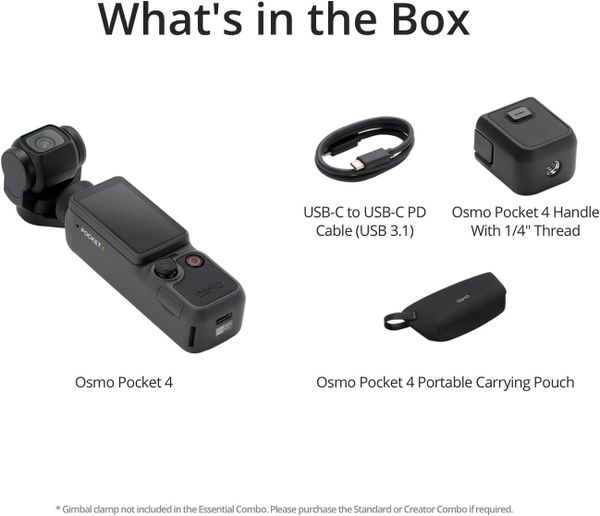 Экшн-камера DJI Osmo Pocket 4 Essential Combo Темно-серый | Black