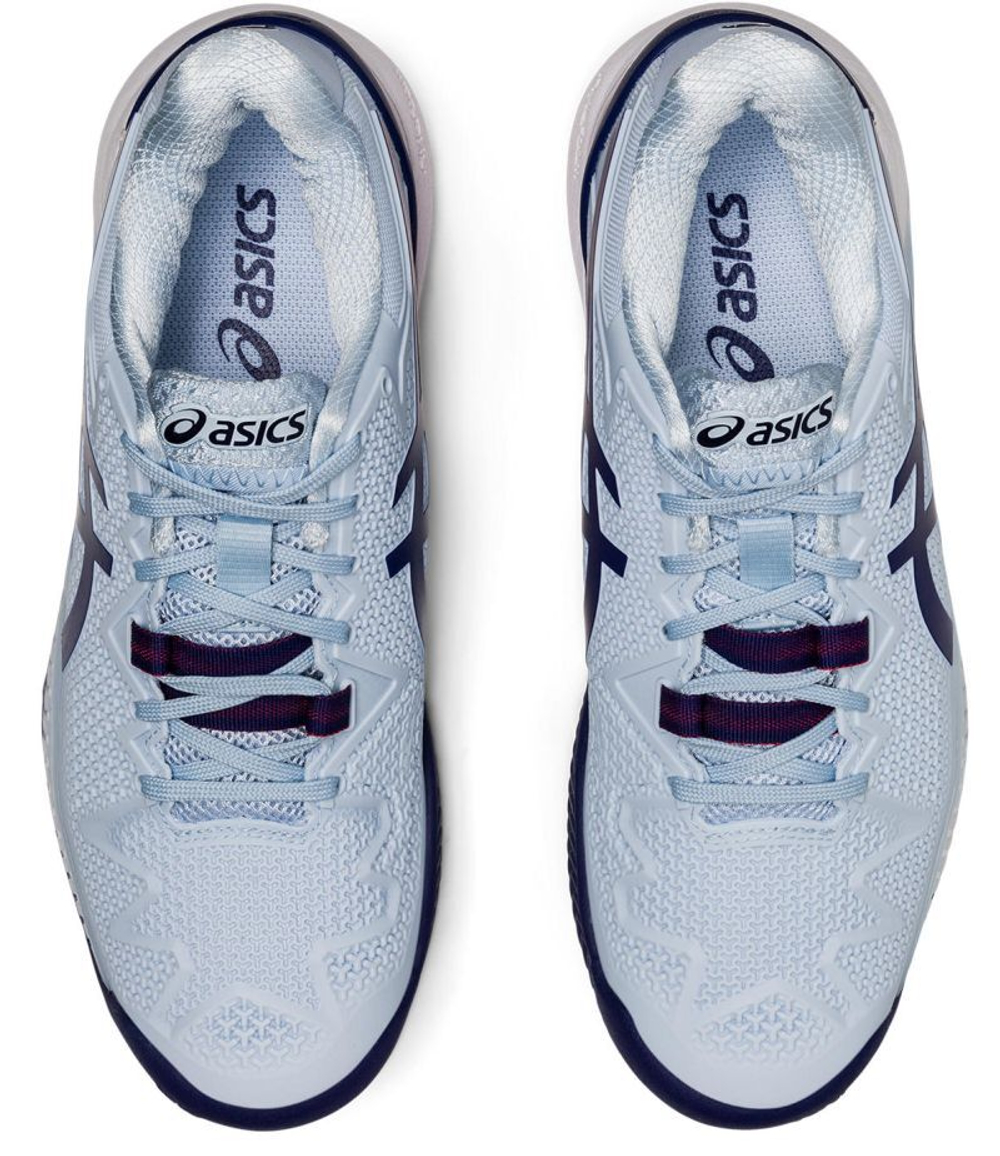 Женские Кроссовки теннисные Asics Gel-Resolution 8 Clay - soft sky/dive blue