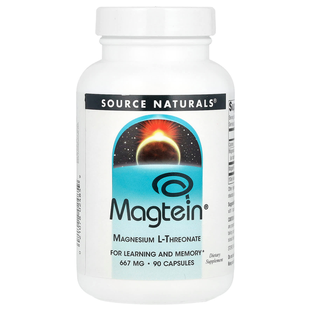 Source Naturals, Magtein®, L-треонат магния, 90 капсул