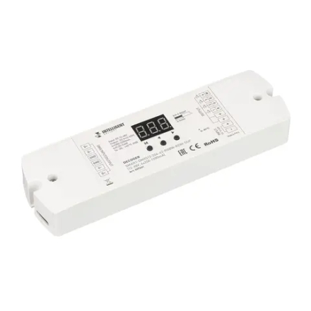 INTELLIGENT ARLIGHT Декодер SMART-DMX512-204-62-RGBW-RDM-SUF (12-48V, 4x350-1200mA) (IARL, IP20 Пластик, 5 лет) 037441