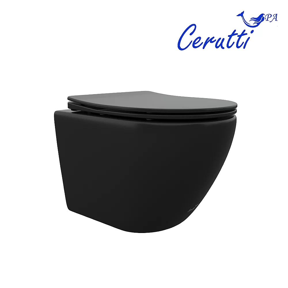 Унитаз подвесной CeruttiSpa TICINO Aria MB CT8918 черный матовый, черный матовый