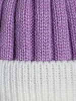 Шапка для девочки зимняя вязаная с помпоном