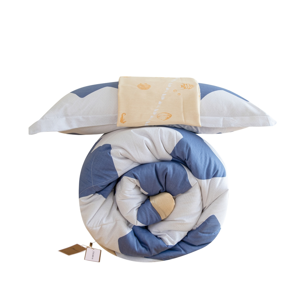 Комплект постельного белья Сатин с Одеялом Young 100% хлопок на резинке OBKR017