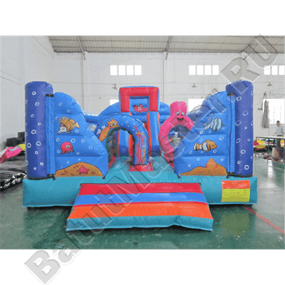 Коммерческий надувной батут "Морские обитатели"