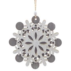 GAEM Украшение новогоднее "Снежинка", L10 W10 H22 см, 3в.