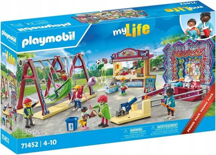 Конструктор Playmobil My Life - Парк развлечений, с качелями и закусочной - Плеймобиль 71452