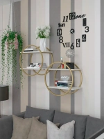 Набор полок круглых настенных злато-белых  - ЗБ