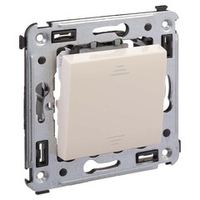 Выключатель одноклавишный в стену, "Avanti", "Ванильная дымка"