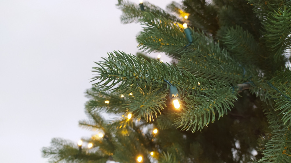 Ель Швейцарская 100% литая 185см 220 ламп зеленая Black Box