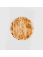 Деревянная менажница круглая с гравировкой из кедра