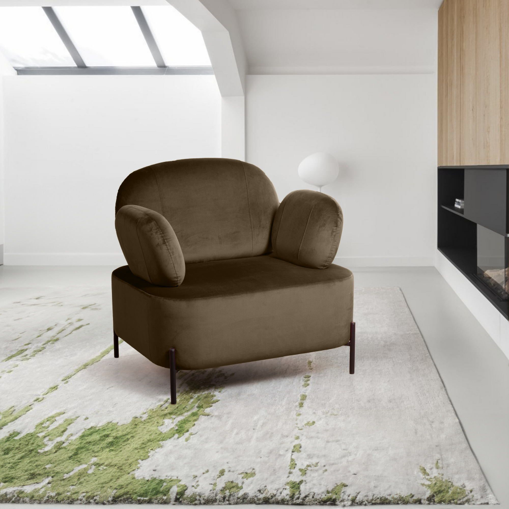 Кресло Dandy, бархат matte 65 коричневый