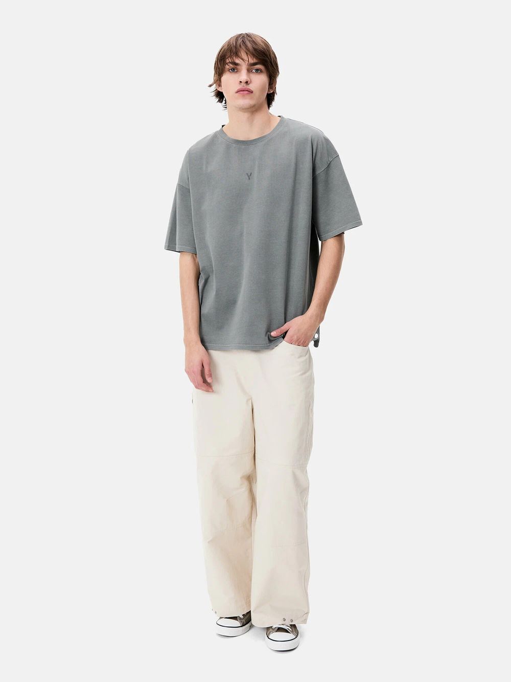 Футболка Яндекс Garment Dyed оливковая