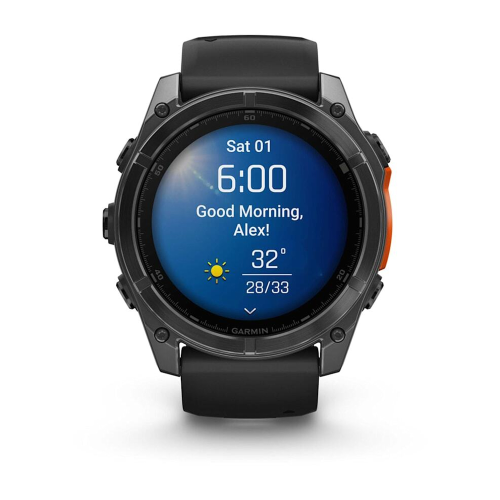 Умные часы Garmin FENIX 8 51 мм Amoled Slate Gray with Black Silicone Band